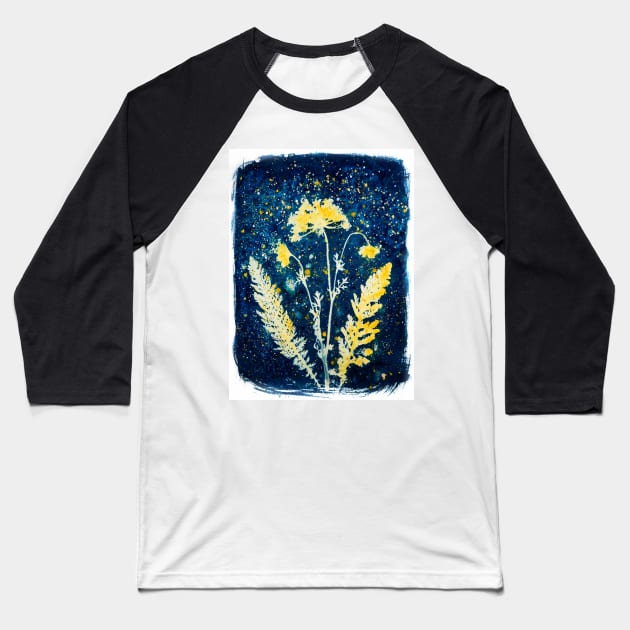 Botanical cyanotype 5 Baseball T-Shirt by redwitchart